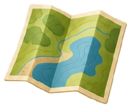 La carte — jeu se repérer de Mini héros